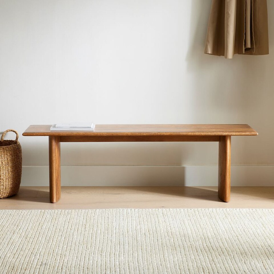 Anton Solid Wood Dining Bench (147 cm 183 cm) West Elm Australia
